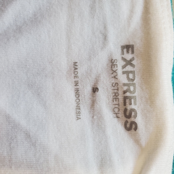 Express Teal & White Striped Tank Top - Size S - Picture 2 of 4